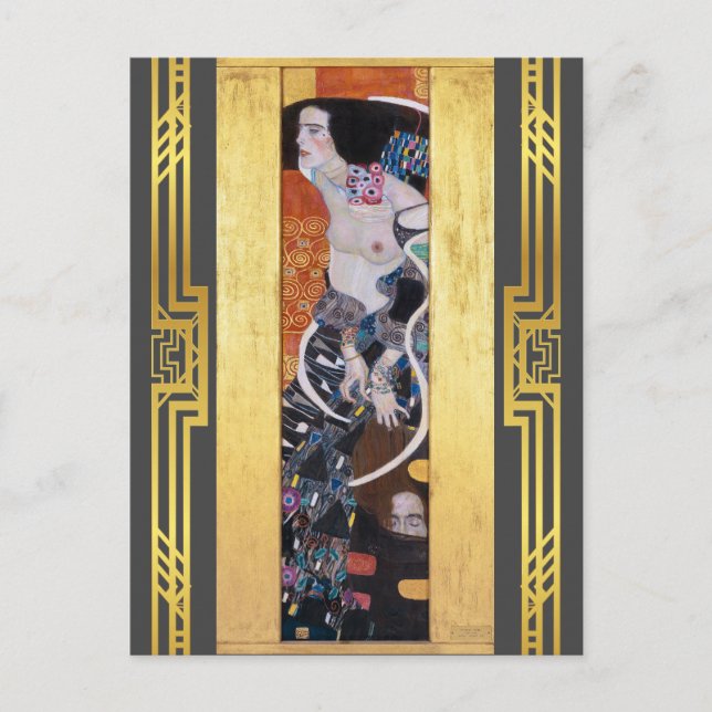 Postal Klimt restauró Judith II Salome Art Nouveau (Anverso)