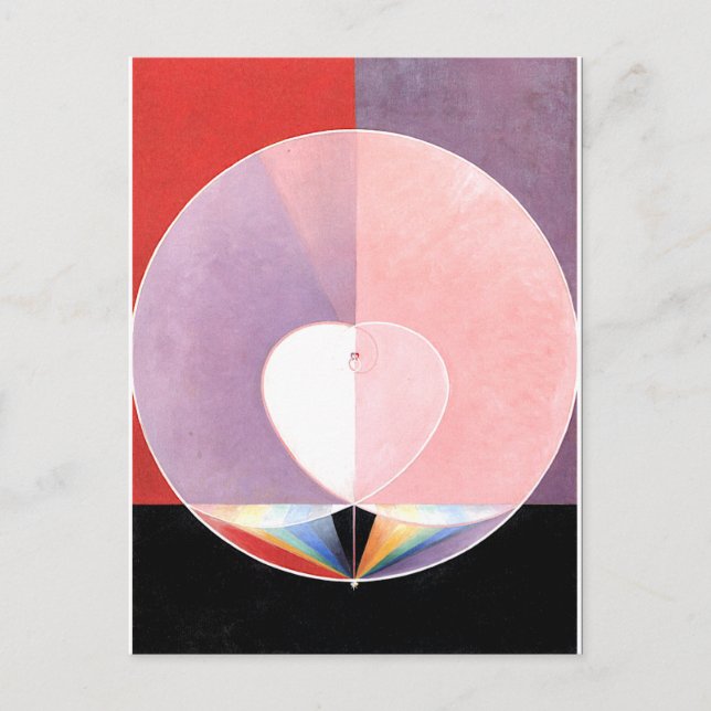 Postal Klint - La paloma No. 02, arte abstracto (Anverso)