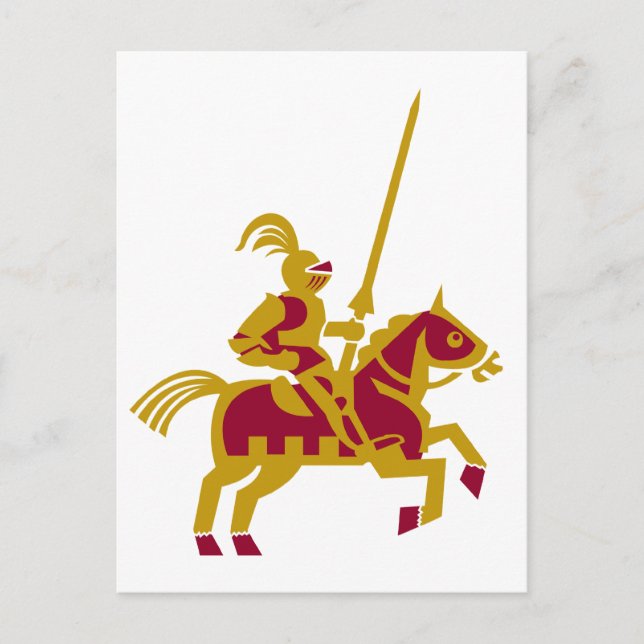 Postal Knight on Horseback (Anverso)