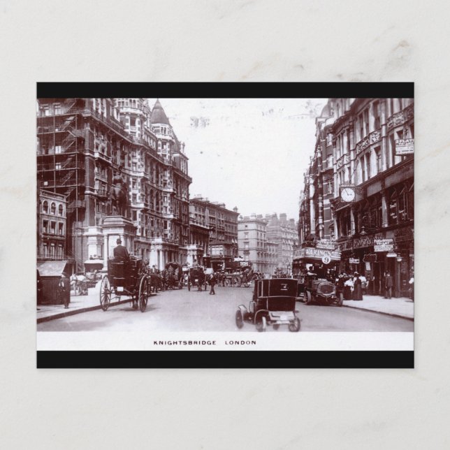 Postal Knightsbridge, Londres 1910 Vintage (Anverso)