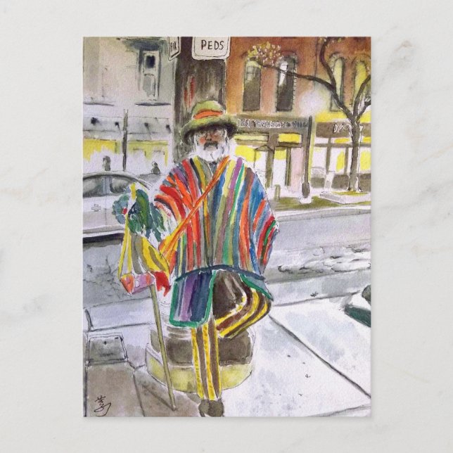 Postal Knit Guy en Main St. Ann Arbor, Michigan (Anverso)