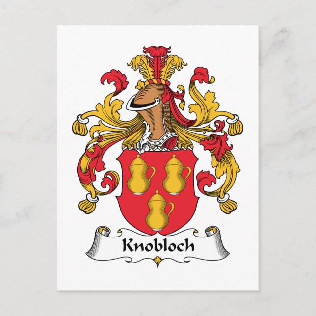 Postal Knobloch Family Crest (Anverso)