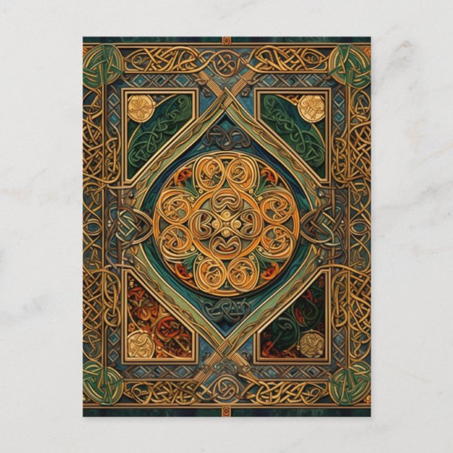 Postal Knot Celtic Colorful Knotwork (Anverso)