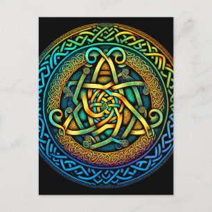 Postal Knot Celtic Colorful Knotwork