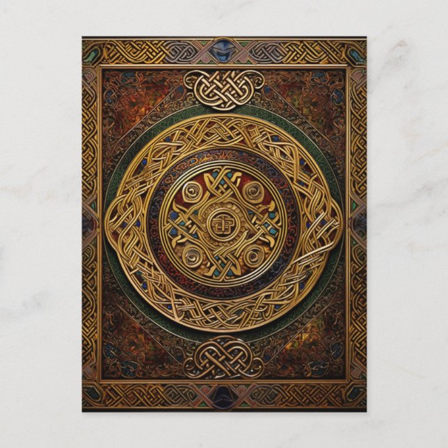 Postal Knot Celtic Colorful Knotwork (Anverso)