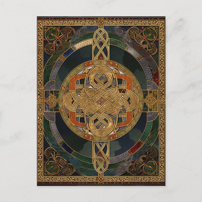 Postal Knot Celtic Colorful Knotwork (Anverso)