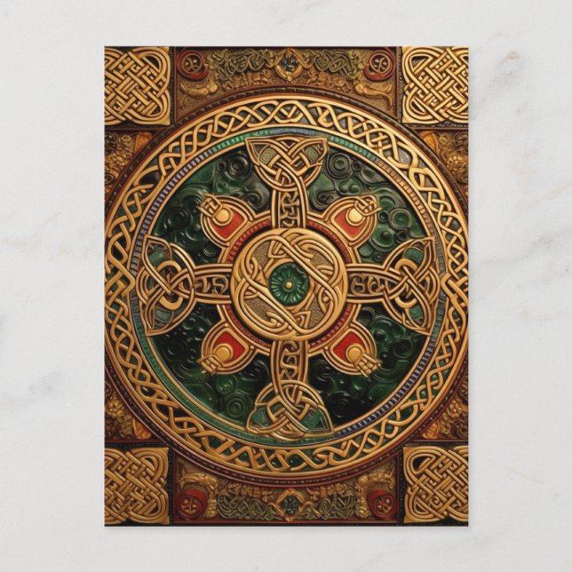 Postal Knot Celtic Colorful Knotwork (Anverso)