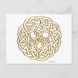 Postal Knot Celtic de oro