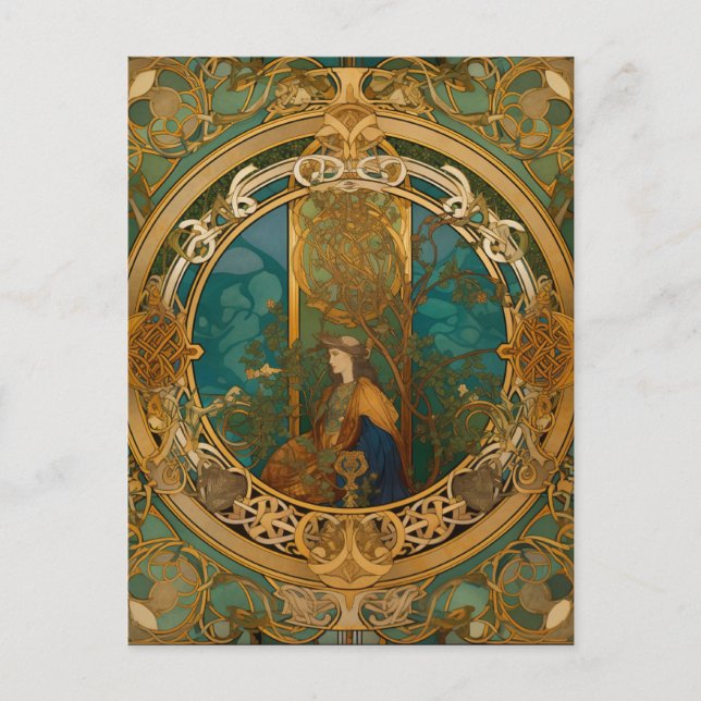 Postal Knot Celtic Queen Colorful Knotwork (Anverso)