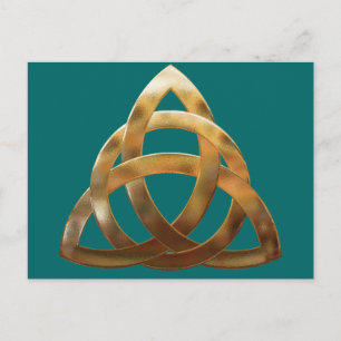 Postal Knot de Trinidad de oro celta