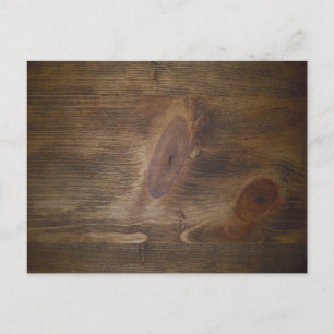 Postal Knotty Notes Brown Rustic Wood Stationery