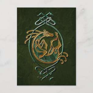 Postal Knotwork del caballo celta - Piedra