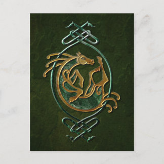 Postal Knotwork del caballo celta - Piedra