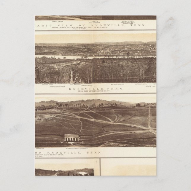 Postal Knoxville, Chattanooga (Anverso)