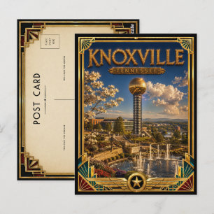Postal Knoxville Tennessee Arte Deco Vintage Edad Dorada