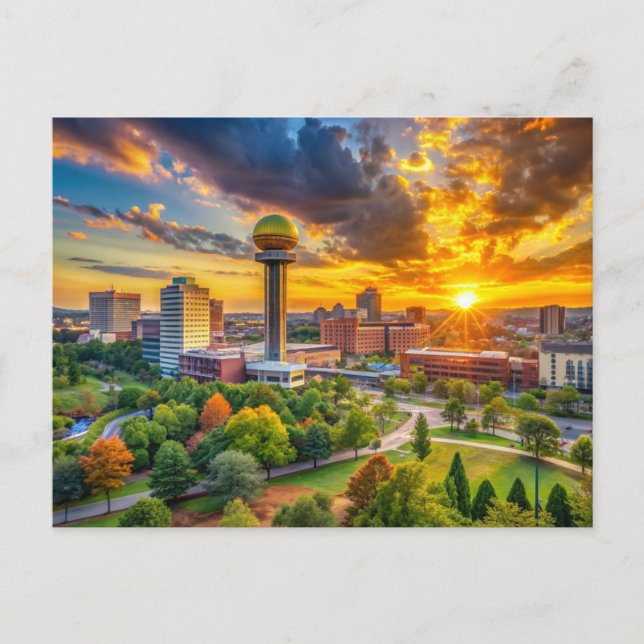 Postal Knoxville, Tennessee, Sunset (Anverso)