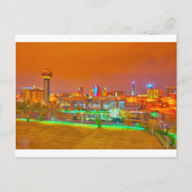 Postal knoxville tn de noche (Anverso)