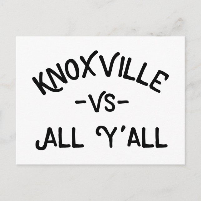 Postal Knoxville VS All Yall, Tennessee (Anverso)