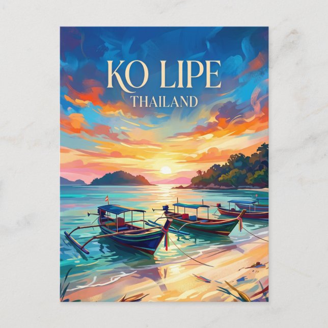 Postal Ko Lipe Tailandia (Anverso)