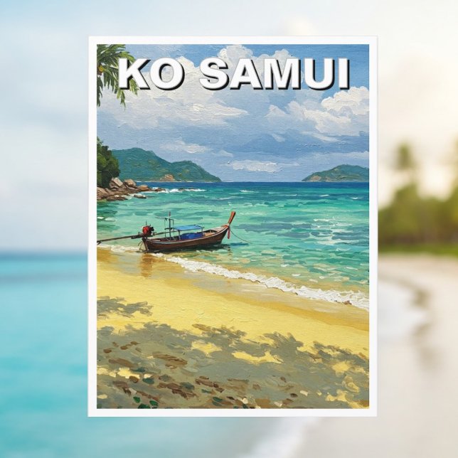 Postal Ko Samui Tailandia barco pesquero (Subido por el creador)