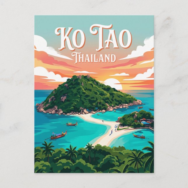 Postal Ko Tao Tailandia (Anverso)