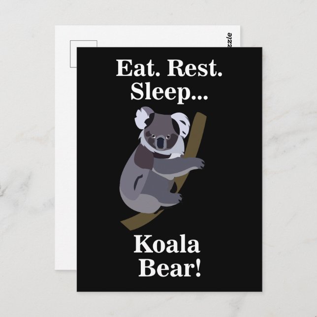 Postal Koala Bear Funny (Anverso / Reverso)