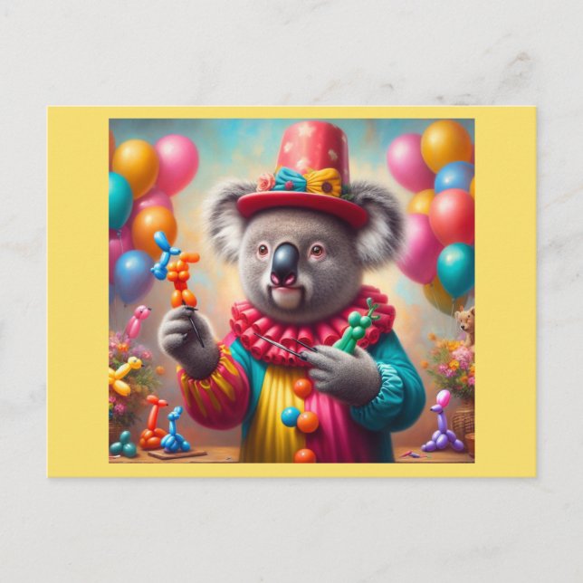 Postal Koala Clown (Anverso)
