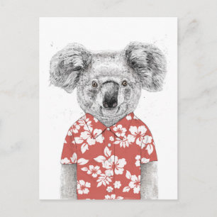 Postal Koala de verano (rojo)