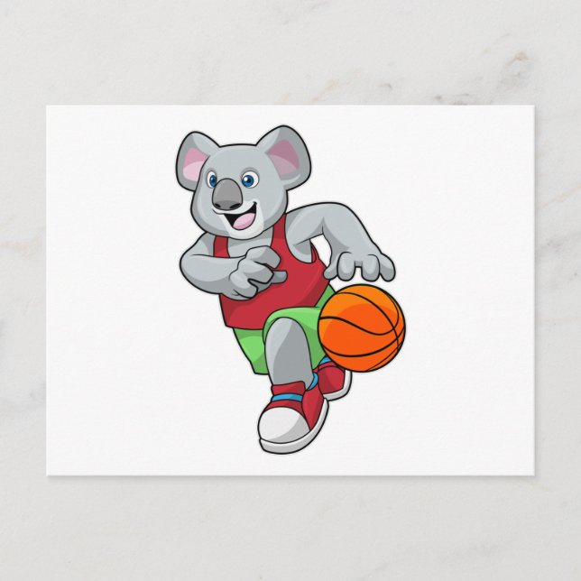 Postal Koala en deportes de baloncesto (Anverso)
