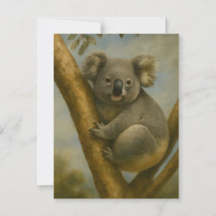Postal Koala en una luz tranquila