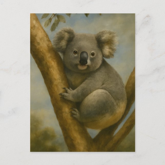Postal Koala en una luz tranquila (Anverso)