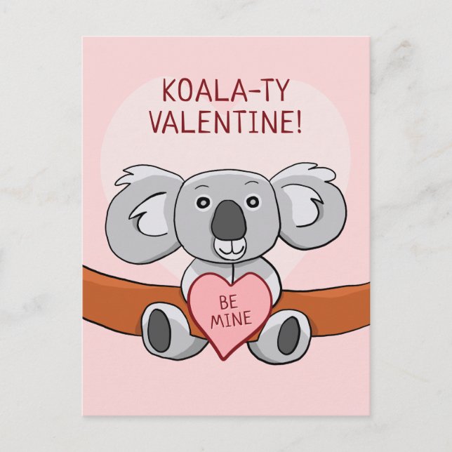 Postal Koala Koality Be Mine Valentine (Anverso)