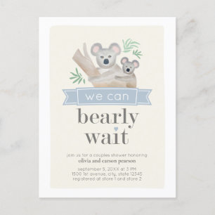 Postal Koala Oso Podemos Abonar Parejas Esperadas Baby Sh