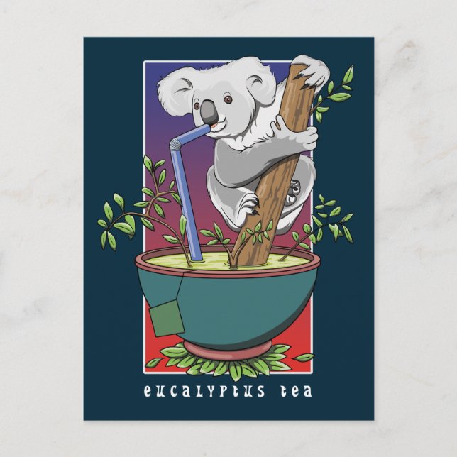 Postal Koala Té de eucalipto (Anverso)