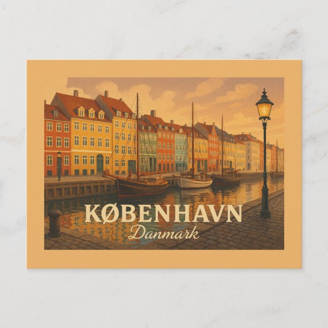 Postal København Nyhavn Harbour (Anverso)