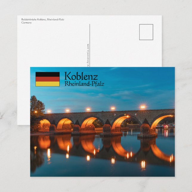 Postal Koblenz Alemania (Anverso / Reverso)