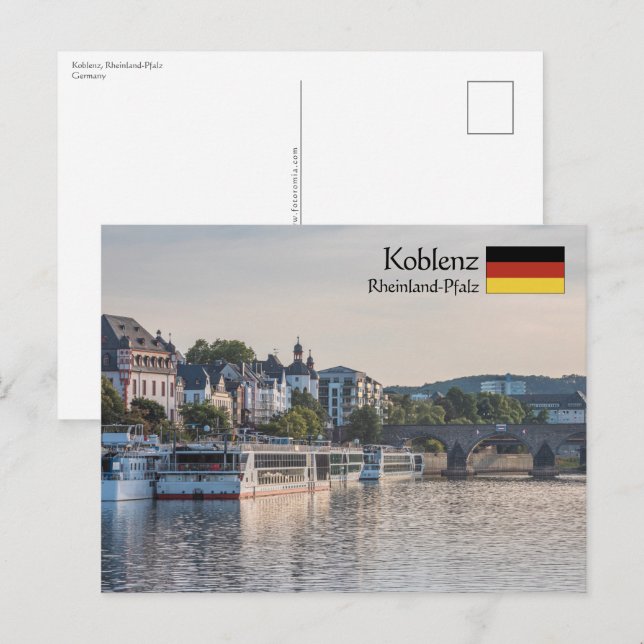 Postal Koblenz Alemania (Anverso / Reverso)