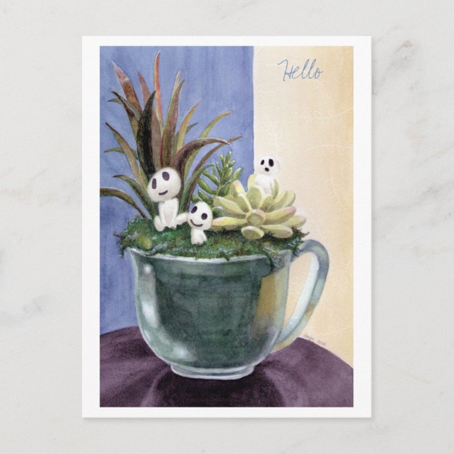 Postal Kodamas En Juego (Anverso)