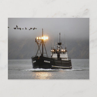 Postal Kodiak, bote de cangrejo en el puerto holandés, Al