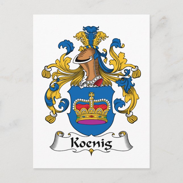 Postal Koenig Family Crest (Anverso)