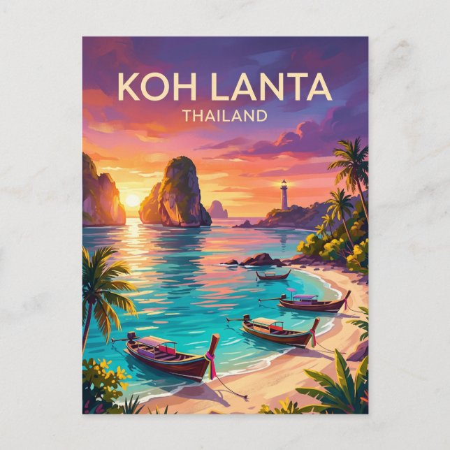 Postal Koh Lanta Tailandia (Anverso)