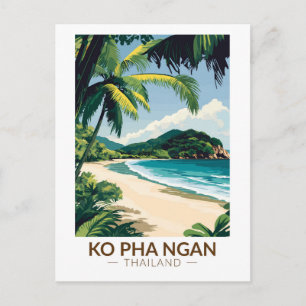 Postal Koh Pha Ngan Tailandia Viajes Arte Vintage
