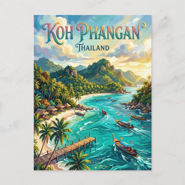 Postal Koh Phangan Tailandia (Anverso)