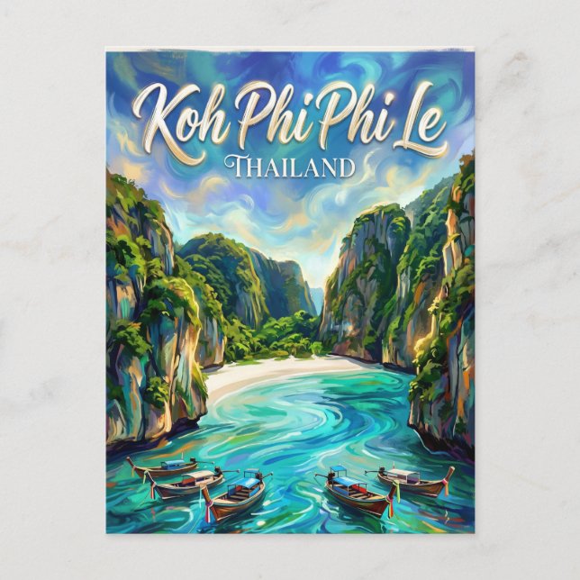 Postal Koh Phi Phi Le Tailandia (Anverso)