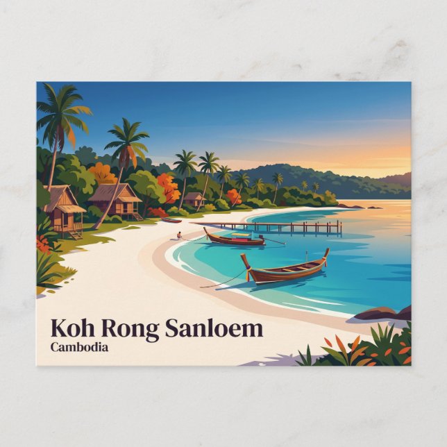 Postal Koh Rong Sanloem Camboya (Anverso)