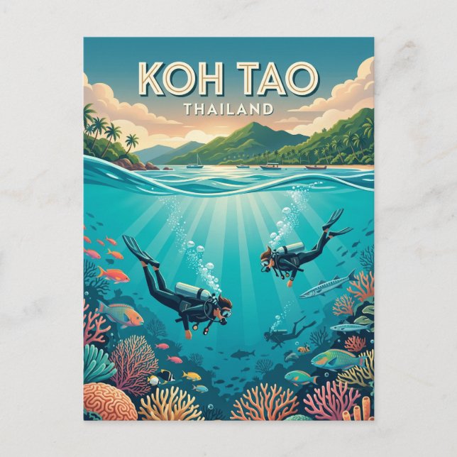Postal Koh Tao Tailandia (Anverso)