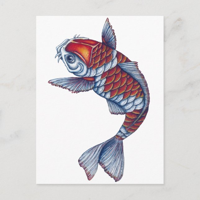 Postal Kohaku Koi Fish (Anverso)