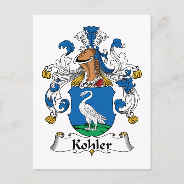 Postal Kohler Family Crest (Anverso)
