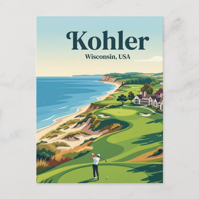 Postal Kohler Wisconsin, EE. UU. (Anverso)