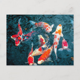 Postal Koi en la charca de Sensō-ji